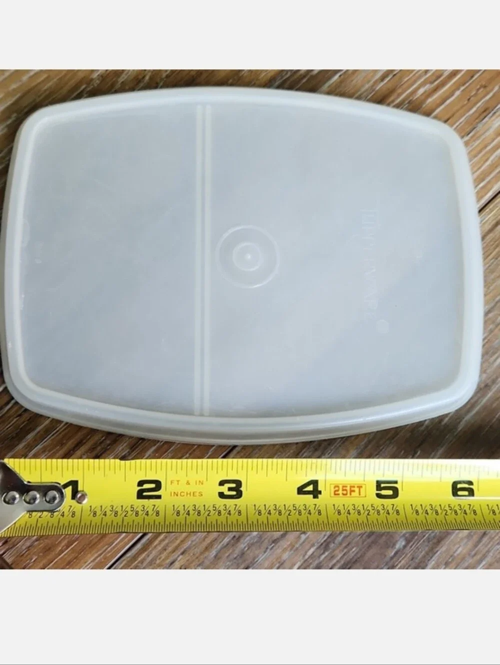 Vintage Tupperware Slim Deli Divided Lunch Container Sand Tan Muted Yellow